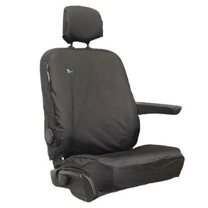 Picture of Town and Country Black Driver Seat Cover | Vauxhall Vivaro 2014-2019 | TV01BLK
