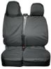 Picture of Town and Country Double Passenger Seat Covers for Folding seats | Nissan NV300 2016-Onwards | TV02BLK
