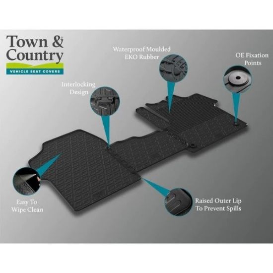 Picture of Town and Country Rubber Floor Mats | Peugeot Partner 2019-Onwards | Y0551