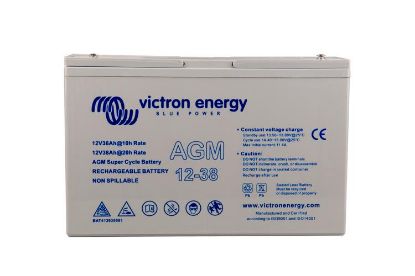 Picture of Victron Energy AGM Super Cycle Battery 12V 38Ah (M5) | AGM | BAT412038081