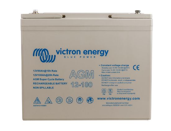 Picture of Victron Energy AGM Super Cycle Battery 12V 100Ah (M6) | AGM | BAT412110081