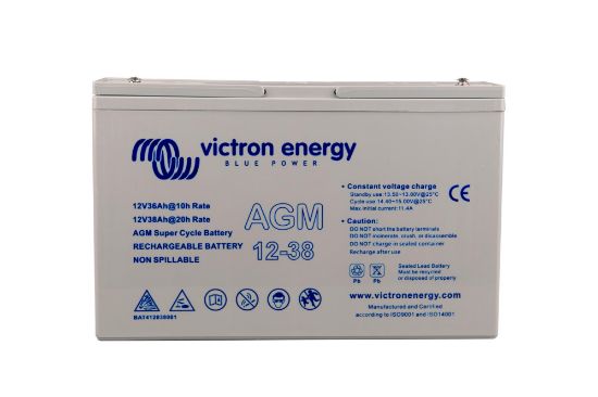Picture of Victron Energy AGM Deep Cycle Battery 12V 38Ah | AGM | BAT412350084