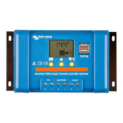 Picture of Victron Energy BlueSolar PWM LCD&USB 12/24V 5A | SCC010005050