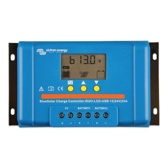 Picture of Victron Energy BlueSolar PWM DUO-LCD&USB 12/24V 20A | SCC010020060