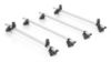 Picture of Rhino 4 Aluminium KammBar Pro Roof Bars and 4 free load stops for Volkswagen Caddy 2020-Onwards | L2 | H1 | KD4PR