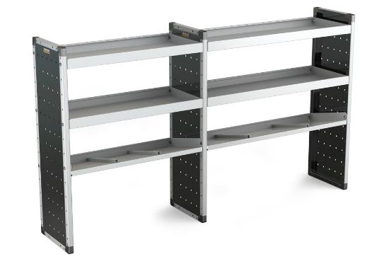 Picture of Van Guard Trade Van Racking Double Unit - 2 Straight, 1 Angled Per Bay - H1279mm x W2216.5mm (933mm & 1183mm) | TVR-DBL-011