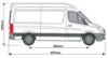 Picture of Van Guard ULTIRack+ Roof Rack with 4 Load Stops for Volkswagen Crafter 2006-2017 | L2 | H2 | Twin Rear Doors | VGUR-239