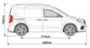 Picture of Rhino 2.2 m SafeStow4 (Extra Wide Ladder) for Mercedes Citan 2022-Onwards | L1, L2 | H1 | Twin Rear Doors | RAS16-SK23