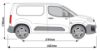 Picture of Rhino 2.2 m SafeStow4 (One Ladder) for Fiat Doblo 2022-Onwards | L1 | H1 | Twin Rear Doors | RAS16-SK21