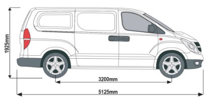 Picture of Van Guard Window Blank for Hyundai iLoad 2009-Onwards | L1 | H1 | Twin Rear Doors | VG279S