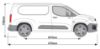 Picture of Van Guard Rear Roof Bar Roller for Fiat Doblo 2022-Onwards | L2 | H1 | Twin Rear Doors | VGR-31