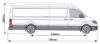 Picture of Rhino KammRack Roof Rack 4.8m long x 1.6m wide - Fixed and T-Track for Volkswagen Crafter 2017-Onwards | L5 | H3 | Twin Rear Doors | K670