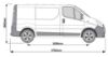Picture of Rhino KammRack Roof Rack 2.8m long x 1.6m wide for Renault Trafic 2001-2014 | L1 | H1 | Tailgate | K502