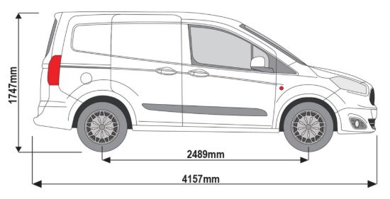 Picture of Van Guard ULTI Bar+ (Aluminium) - 2 Roof Bars for Ford Transit Courier 2014-2023 | L1 | H1 | VG313-2