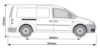 Picture of Van Guard Rear Roof Bar Roller for Volkswagen Caddy 2004-2010 | L1 | H1 | Twin Rear Doors | VGR-04