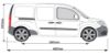 Picture of Rhino 2.2 m SafeStow4 (One Ladder) for Mercedes Citan 2012-2021 | L3 | H1 | Twin Rear Doors | RAS16-SK21