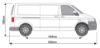 Picture of Van Guard Passenger Side Van Racking for Volkswagen T5 Transporter 2002-2015 | L2 | H1 | TVR-303