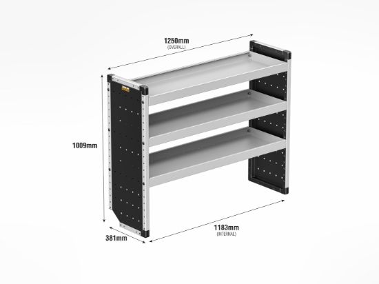 Picture of Van Guard Bronze Trade Van Racking Package - Nearside for Vauxhall Vivaro 2019-Onwards | L2 | H1 | TVR-B-019-NS