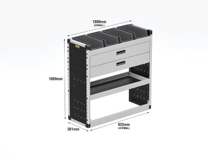 Picture of Van Guard Gold Trade Van Racking Package - Nearside for Peugeot Partner 2018-Onwards | L2 | H1 | TVR-G-002-NS