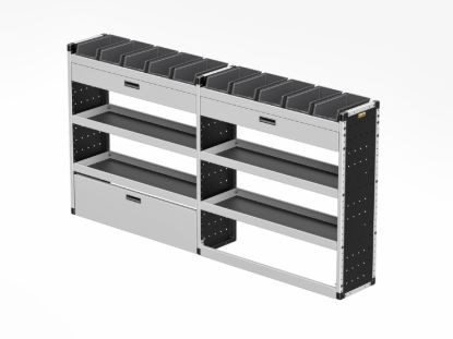 Picture of Van Guard Gold Trade Van Racking Package - Offside for Volkswagen Crafter 2017-Onwards | L3 | H2 | TVR-G-005-OS