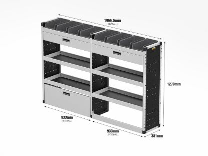 Picture of Van Guard Gold Trade Van Racking Package - Complete Kit for Ford Transit Custom 2013-2023 | L1 | H2 | TVR-G-010