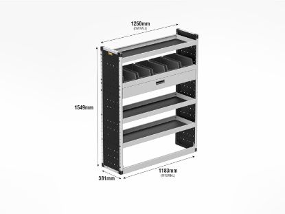 Picture of Van Guard Gold Trade Van Racking Package - Nearside for Mercedes Sprinter 2018-Onwards | L2 | H2 | TVR-G-014-NS