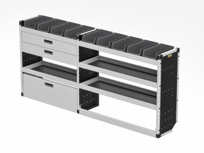 Picture of Van Guard Gold Trade Van Racking Package - Offside for Vauxhall Vivaro 2019-Onwards | L2 | H1 | TVR-G-019-OS
