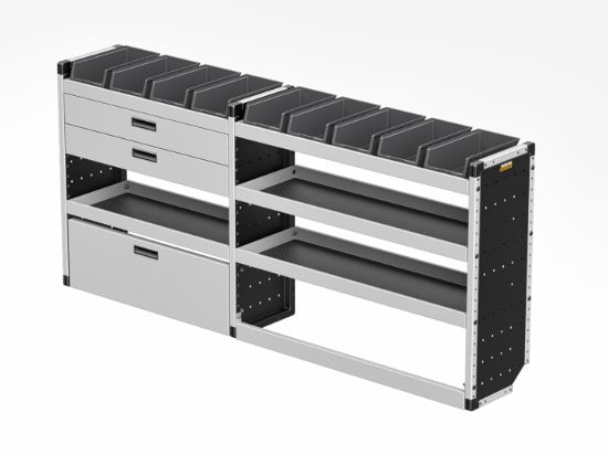 Picture of Van Guard Gold Trade Van Racking Package - Offside for Vauxhall Vivaro 2019-Onwards | L2 | H1 | TVR-G-019-OS