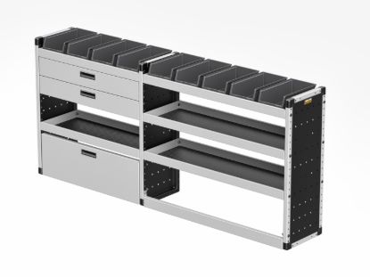 Picture of Van Guard Gold Trade Van Racking Package - Offside for Renault Trafic 2014-Onwards | L2 | H1 | TVR-G-009-OS