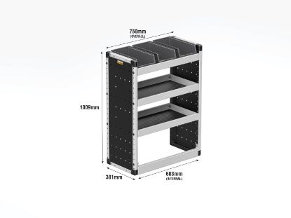 Picture of Van Guard Silver Trade Van Racking Package - Nearside for Citroen Berlingo 2018-Onwards | L1 | H1 | TVR-S-001-NS