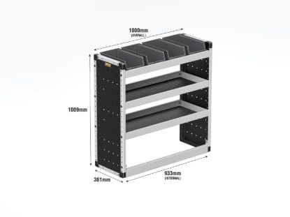 Picture of Van Guard Silver Trade Van Racking Package - Complete Kit for Peugeot Partner 2018-Onwards | L2 | H1 | TVR-S-002