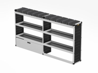 Picture of Van Guard Silver Trade Van Racking Package - Offside for Volkswagen Crafter 2017-Onwards | L3 | H2 | TVR-S-005-OS