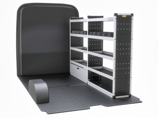 Picture of Van Guard Silver Trade Van Racking Package - Offside for Peugeot Boxer 2006-Onwards | L2 | H2 | TVR-S-006-OS