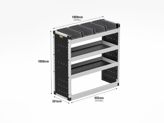 Picture of Van Guard Silver Trade Van Racking Package - Nearside for Ford Transit Custom 2013-2023 | L1 | H1 | TVR-S-008-NS