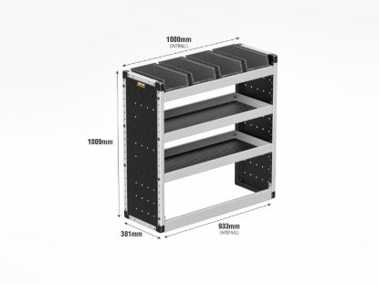 Picture of Van Guard Silver Trade Van Racking Package - Nearside for Renault Trafic 2014-Onwards | L1 | H1 | TVR-S-008-NS