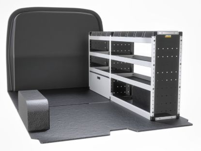 Picture of Van Guard Silver Trade Van Racking Package - Offside for Ford Transit Custom 2013-2023 | L2 | H1 | TVR-S-009-OS