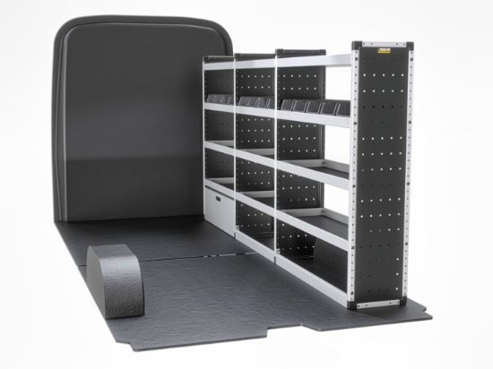 Picture of Van Guard Silver Trade Van Racking Package - Offside for Volkswagen Crafter 2017-Onwards | L4 | H3 | TVR-S-012-OS