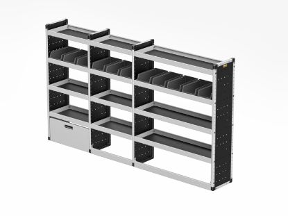 Picture of Van Guard Silver Trade Van Racking Package - Offside for Mercedes Sprinter 2018-Onwards | L2 | H2 | TVR-S-014-OS