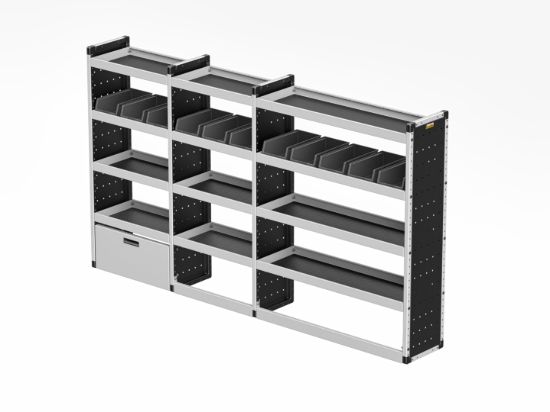 Picture of Van Guard Silver Trade Van Racking Package - Complete Kit for Mercedes Sprinter 2018-Onwards | L2 | H2 | TVR-S-014