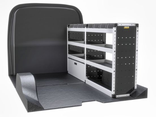 Picture of Van Guard Silver Trade Van Racking Package - Offside for Citroen Dispatch 2016-Onwards | L2 | H1 | TVR-S-018-OS