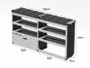 Picture of Van Guard Silver Trade Van Racking Package - Offside for Citroen Dispatch 2016-Onwards | L2 | H1 | TVR-S-018-OS