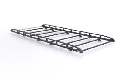 Picture of Rhino KammRack Black Roof Rack 4.0m long x 1.6m wide - Fixed and T-Track for Volkswagen Crafter 2006-2017 | L2 | H1 | Twin Rear Doors | B519