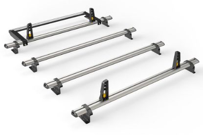 Picture of Van Guard 4 UltiBar+ Roof Bars with Roller Bundle for Mercedes Sprinter 2018-Onwards |  L2, L3, L4 | H2 | Twin Rear Doors | VG236-4#VGR-06