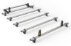 Picture of Van Guard 5 UltiBar+ Roof Bars with Roller Bundle for Volkswagen Crafter 2006-2017 |  L3, L4 | H2 | Twin Rear Doors | VG236-5#VGR-06
