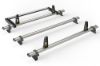 Picture of Van Guard 3 UltiBar+ Roof Bars with Roller Bundle for Fiat Ducato 2006-Onwards | L1, L2, L3, L4 | H1, H2 | Twin Rear Doors | VG245-3#VGR-16