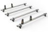 Picture of Van Guard 4 UltiBar+ Roof Bars with Roller Bundle for Vauxhall Movano 2022-Onwards |  L3, L4 |  H2, H3 | Twin Rear Doors | VG245-4#VGR-16