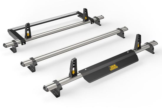 Picture of Van Guard 3 UltiBar+ Roof Bars with Roller Bundle for Nissan Primastar 2022-Onwards | L1, L2 | H1 | Twin Rear Doors | VG315-3#VGR-01