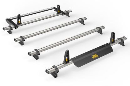 Picture of Van Guard 4 UltiBar+ Roof Bars with Roller Bundle for Nissan Primastar 2022-Onwards | L1, L2 | H1 | Tailgate | VG315-4#VGR-30
