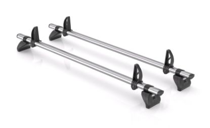 Picture of Rhino 2 KammBar Fleet Steel Roof Bars and 4 free load stops for Peugeot Partner 2018-Onwards | L1 | H1 | GB2FL