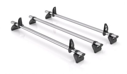 Rhino 3 KammBar Fleet Steel Roof Bars and 4 free load stops for Toyota Proace City 2020-Onwards | L2 | H1